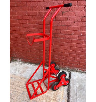 SINGLE WHEEL CYLINDER STAIR CLIMBING TROLLEY - 1X OXYGEN , 1X ACETYLENE OR 1 X CO2
