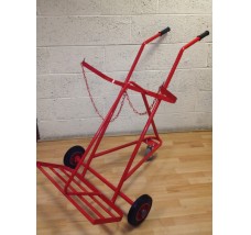 TWIN 3 WHEEL CYLINDER TROLLEY - 1X OXYGEN & 1X PROPANE