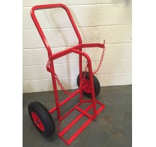 TWIN PLUS SUPERIOR CYLINDER TROLLEY - 2X OXYGEN OR PROPANE