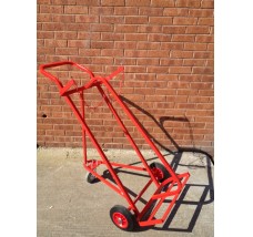 TWIN SUPERIOR CYLINDER TROLLEY WITH 3 WHEELS - 2X OXYGEN OR ACETYLENE