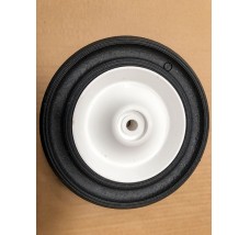 20CM SOLID RUBBER WHEEL PLASTIC CENTRE 12MM BORE