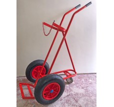 SINGLE 3 WHEEL CYLINDER TROLLEY - 1X OXYGEN OR 1X ACETYLENE OR 1 X CO2