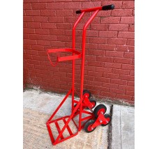 SINGLE WHEEL CYLINDER STAIR CLIMBING TROLLEY - 1X OXYGEN , 1X ACETYLENE OR 1 X CO2