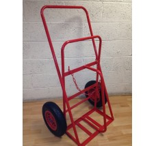 TWIN PLUS HEAVY DUTY CYLINDER TROLLEY - 2X ACETYLENE OR OXYGEN